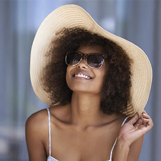 floppy hat on black women hairstyle