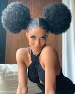 Afro puff - one of the best party hairstyle you should try out.