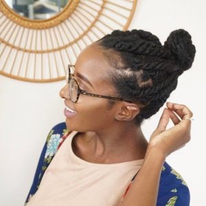 simple night / Daytime twist hairstyle