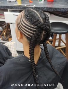 Darling cornrows - layered braided hairstyle